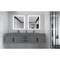 Castello Usa Nile 84-inch Gray Vanity Set with Gray Top and Black Handles CB-MC-84G-BL-2053-GR - alternate 6